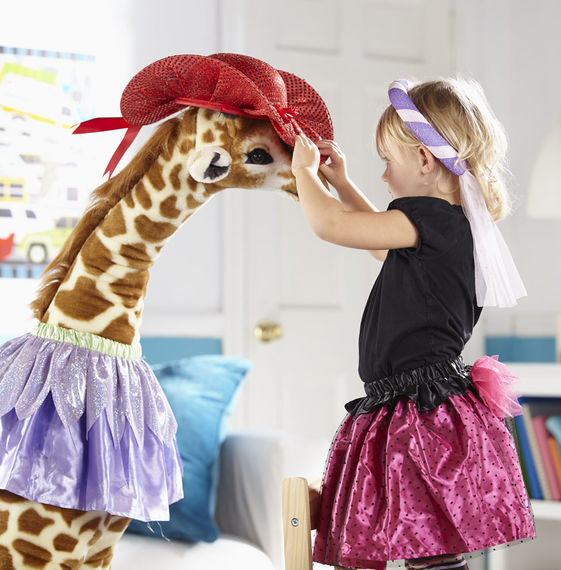 Melissa & Doug Stuffed Animal - Giraffe Plush ตุ๊กตายีราฟ ใหญ่จริง สูง 4 ฟุต กอดฟินเหมือนจริง