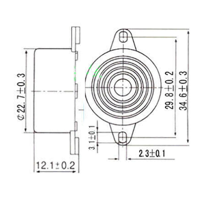 SFM-20B ลำโพง Buzzer เสียงดังยาว 100DB High-decibel SFM-20B DC3-24V