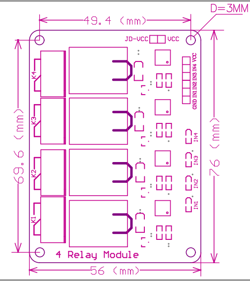 บอร์ดรีเลย์ 5V 4 ช่อง พร้อมตัว optocoupler Relay 5V 4ch with optocoupler ใช้ได้กับทั้ง Arduino และ ESP8266/ESP32