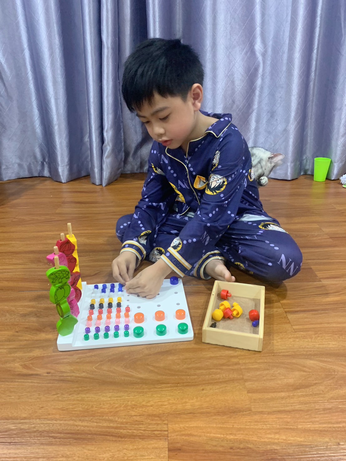 ชุดรวมหมุดและเสียบหลัก3in1 กระดานหมุด ปักหมุดเล็กใหญ่ร้อยลูกปัดสัตว์ผลไม้ ของเล่นเสริมพัฒนาการ3in1 ของเล่นไม้, ของเล่นเสริมทักษะ กล้ามเนื้อมัดเล็ก กิจกรรมบำบัด กายภาพบำบัด ผลิตในไทย พร้อมส่ง