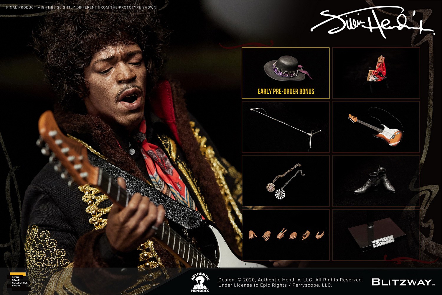 [สั่งจอง] BLITZWAY BW-UMS 11201 1/6 Scale : Jimi Hendrix