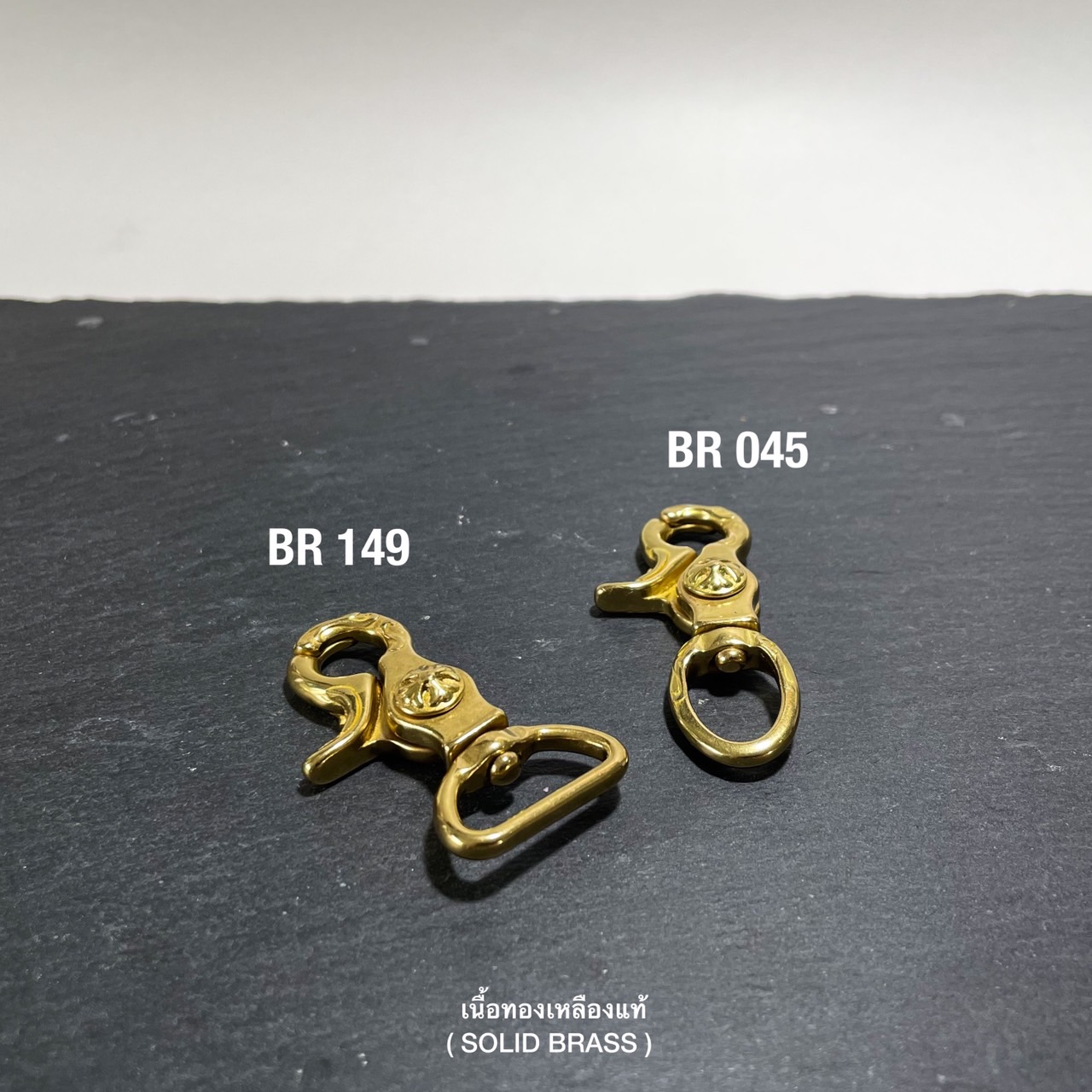 BR149 ตะขอคาบูกิ Kabuki อะไหล่ทองเหลืองแท้ อุปกรณ์งานหนัง leatherbrass **ราคาต่อชิ้น**