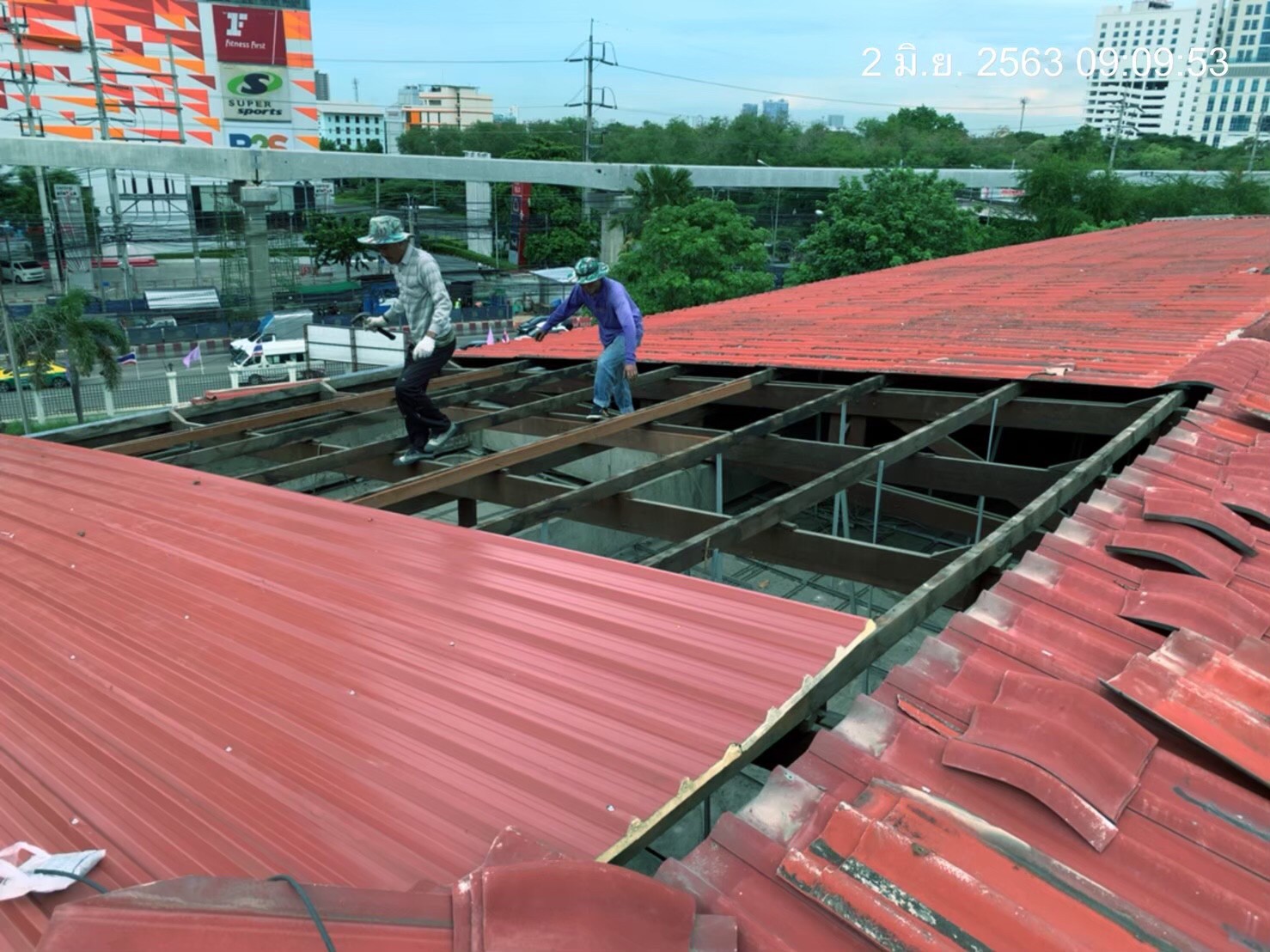 ดุริยางค์ตำรวจ(ปากเกร็ด) ปรับปรุงหลังคา,ฝ้า,เพดาน