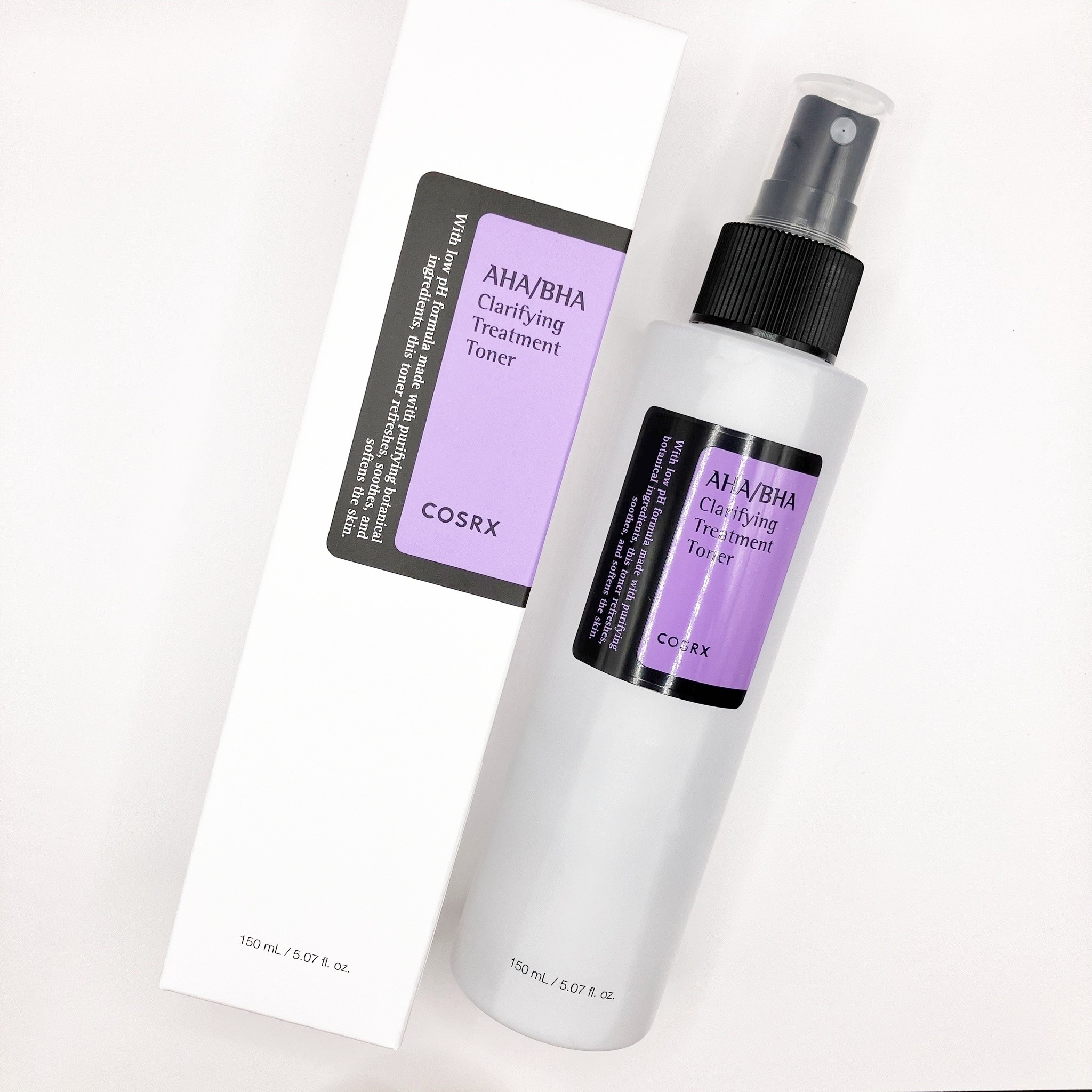 Cosrx Aha-Bha Clarifying Treatment Toner 150ml สเปรย์โทนเนอร์เพื่อผิวกระจ่างใส ส่วนผสมพิเศษจาก AHA และ BHA
