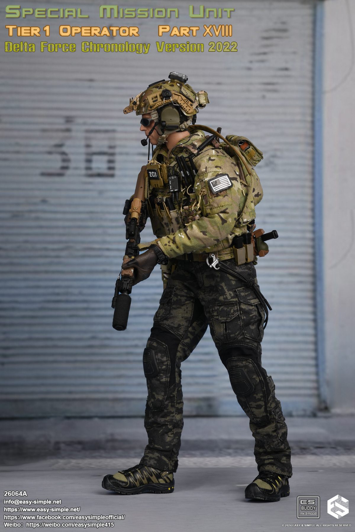 [พร้อมส่ง] Easy&Simple 26064A 1/6 : SMU Tier1 Operator Part XVIII Delta Force Chronology Version 2022