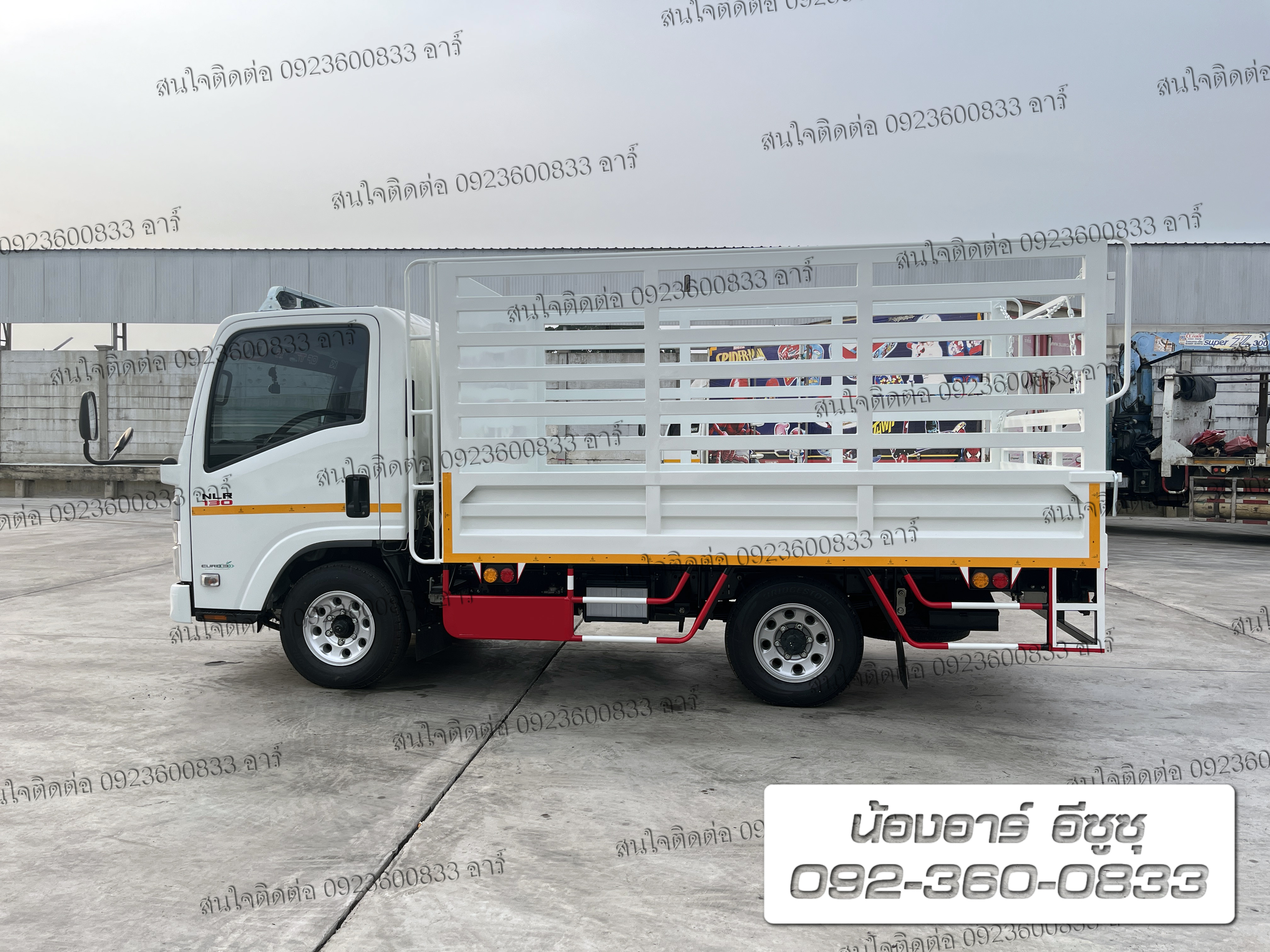 4 ล้อ ISUZU NLR130 แรงม้า พร้อมคอกเหล็กกล่อง