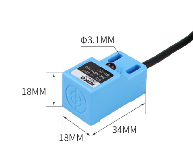 Three-wire proximity switch metal sensor switch SN04-N (4mm) 10-30VDC 3 wire NPN NO(Normal Open) Detection distance 4mm ROKO