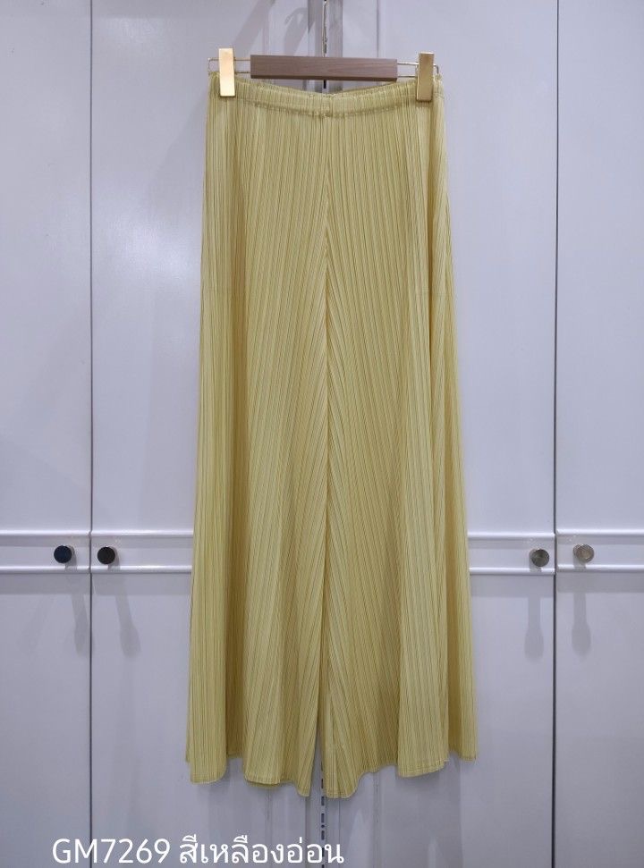 ยาว 36.5 นิ้ว 2MUAY รุ่น GM7269 กางเกงอัดพลีท WIDE LEG PLEATED PANTS 15 สี FREE SIZE