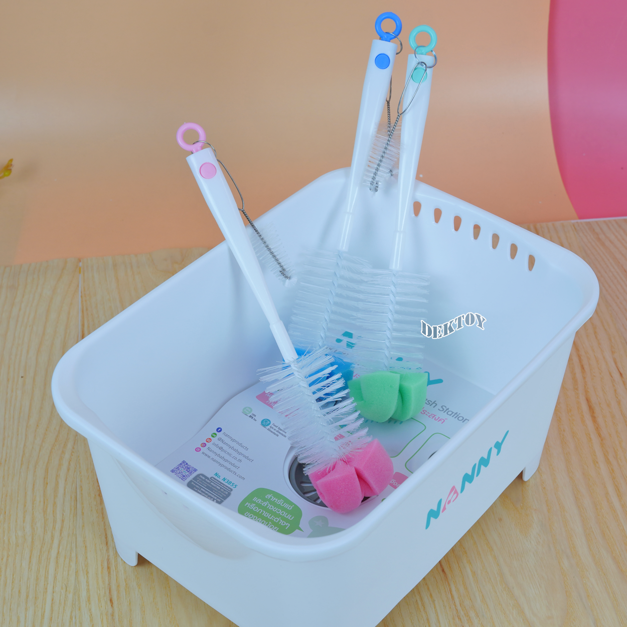 แปรงล้างขวดนมหัวฟองน้ำ B&G 6922