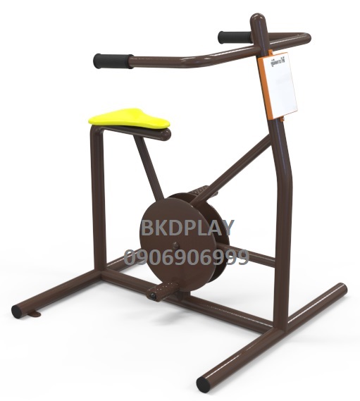 เครื่องออกกำลังกายกลางแจ้งผู้ใหญ่ ,บริหารข้อเข่า-ขา (แบบจักรยาน) , ลานกีฬาอเนกประสงค์ ,สวนสาธารณะ ,เทศบาล ,หมู่บ้าน ,ผลิตในไทย ,สั่งทำตามสีที่ต้องการได้ ขนาด 60 x 100 x 90 ซม.