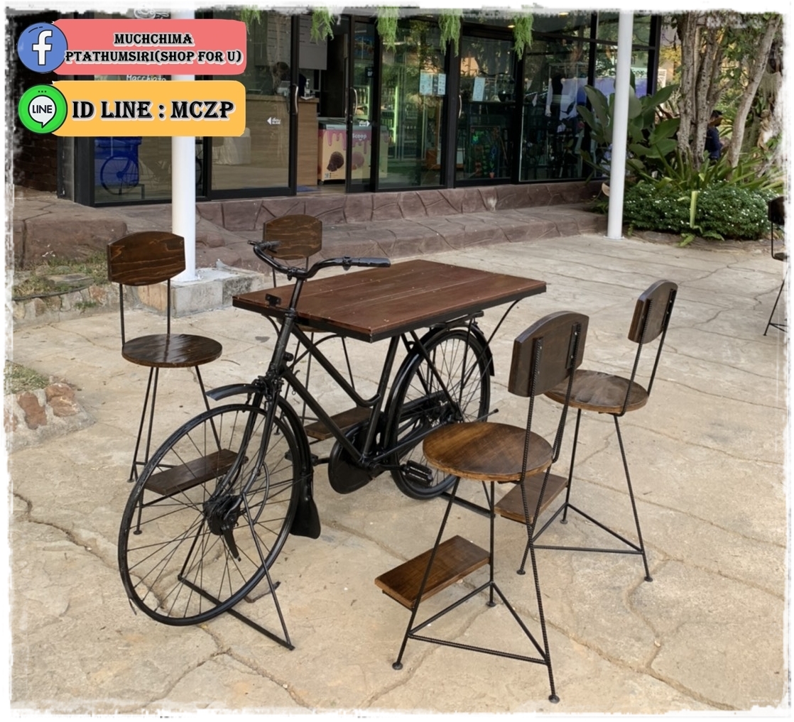โต๊ะจักรยาน #BICYCLE Design #เฟอร์นิเจอร์จักรยานวินเทจ #เฟอร์นิเจอร์ตกแต่งร้านกาแฟ 02