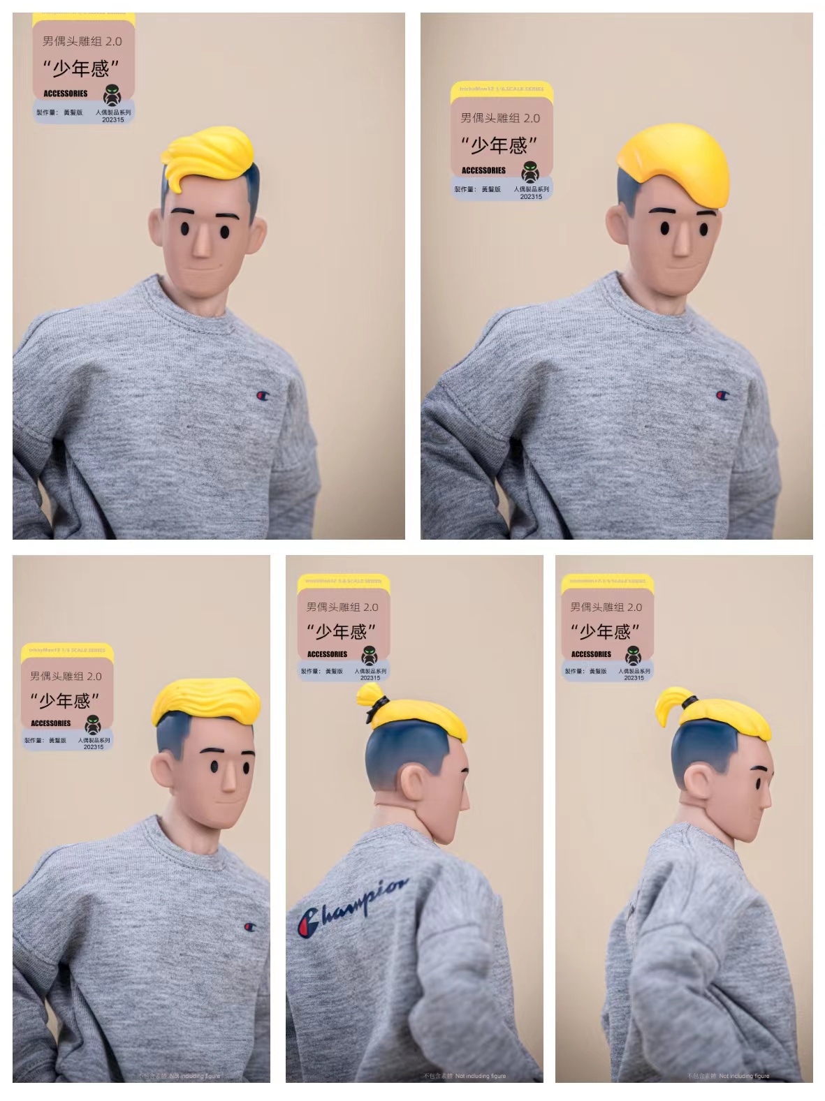 [สั่งจอง] TrickyMan12 1/6 Male Action Figure Head Sculpt Set 2.0