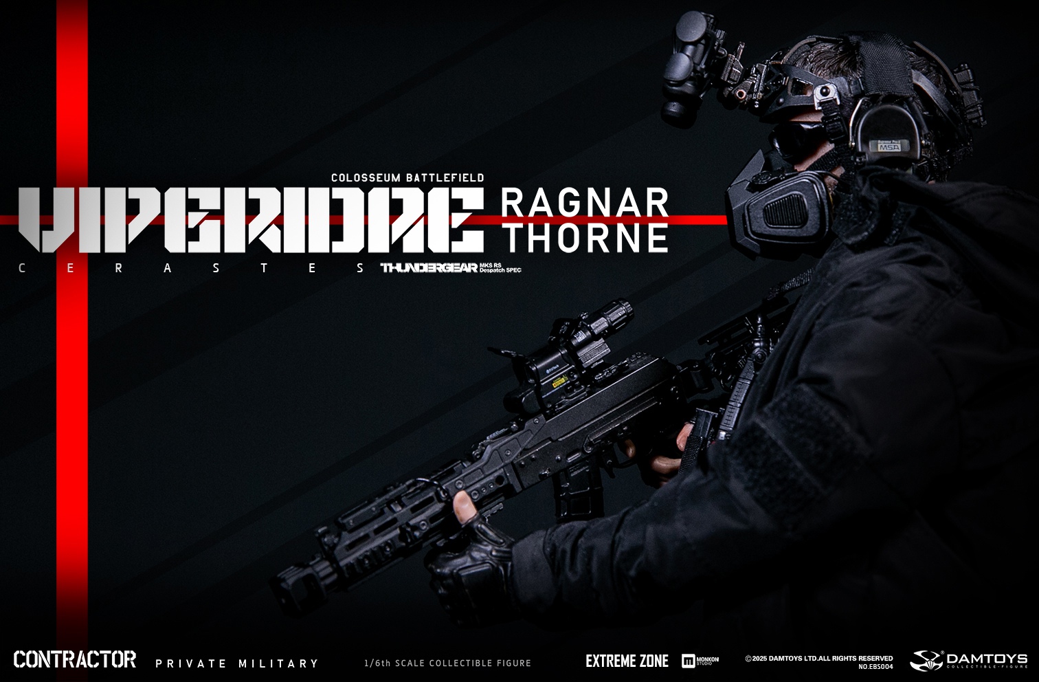 [สั่งจอง] DAMTOYS EBS004 1/6 : EXTREME ZONE PMC “VIPERIDAE CERASTES”RAGNAR THORNE Collectible Figure Specifications