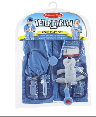 ชุดแฟนซีคุณหมอสัตวแพทย์ ส่งเสริมการรู้จักทำงาน รู้จักอาชีพ Veterinarian Role Play Costume Melissa&Doug, ของเล่นเสริมพัฒนาการ, ของเล่น