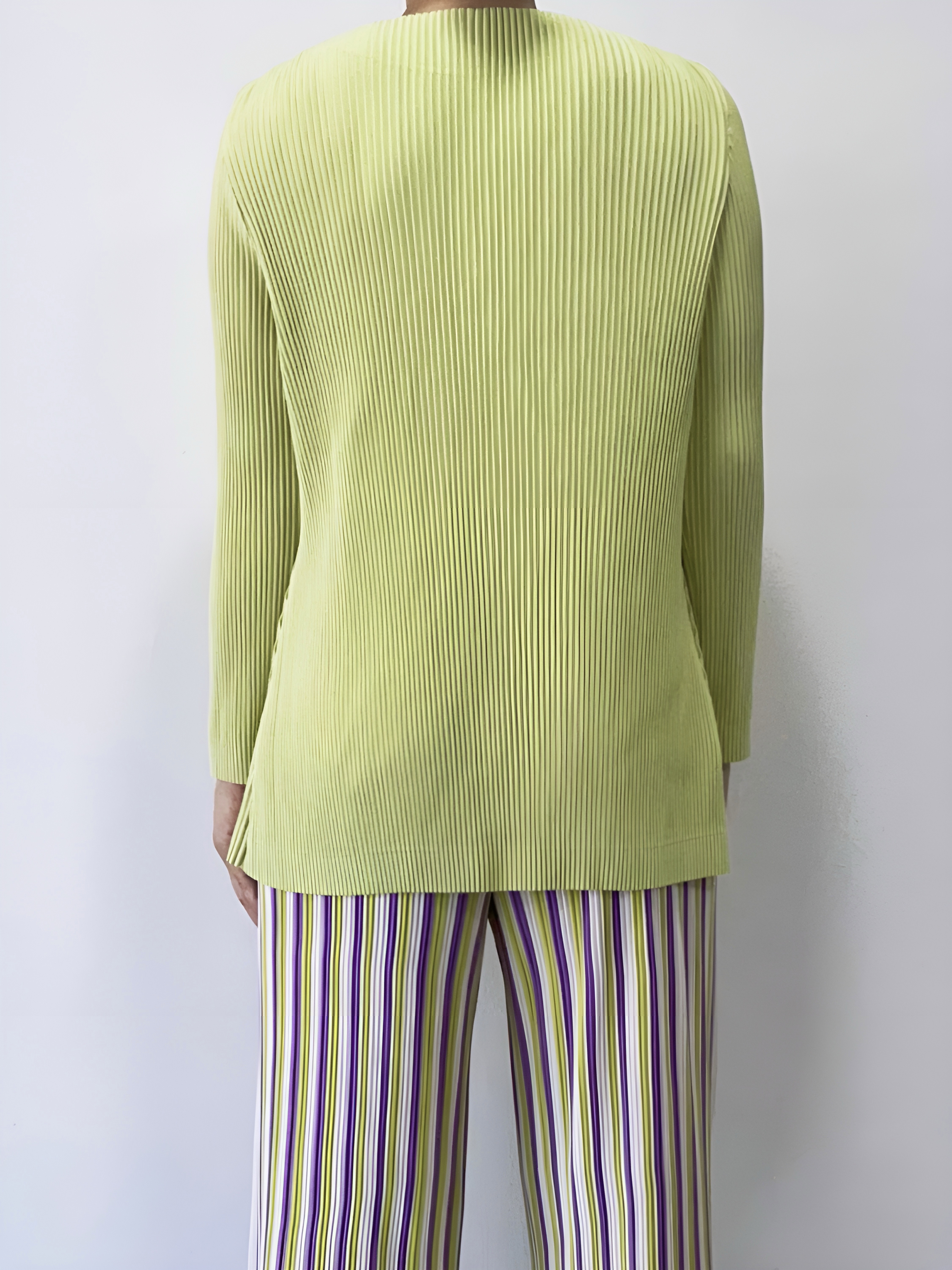 2MUAY รุ่น GJO5146 เสื้อคลุมพลีทคุณภาพ THICK V NECK LONG SLEEVE PLEATED CARDIGAN 10 สี FREE SIZE