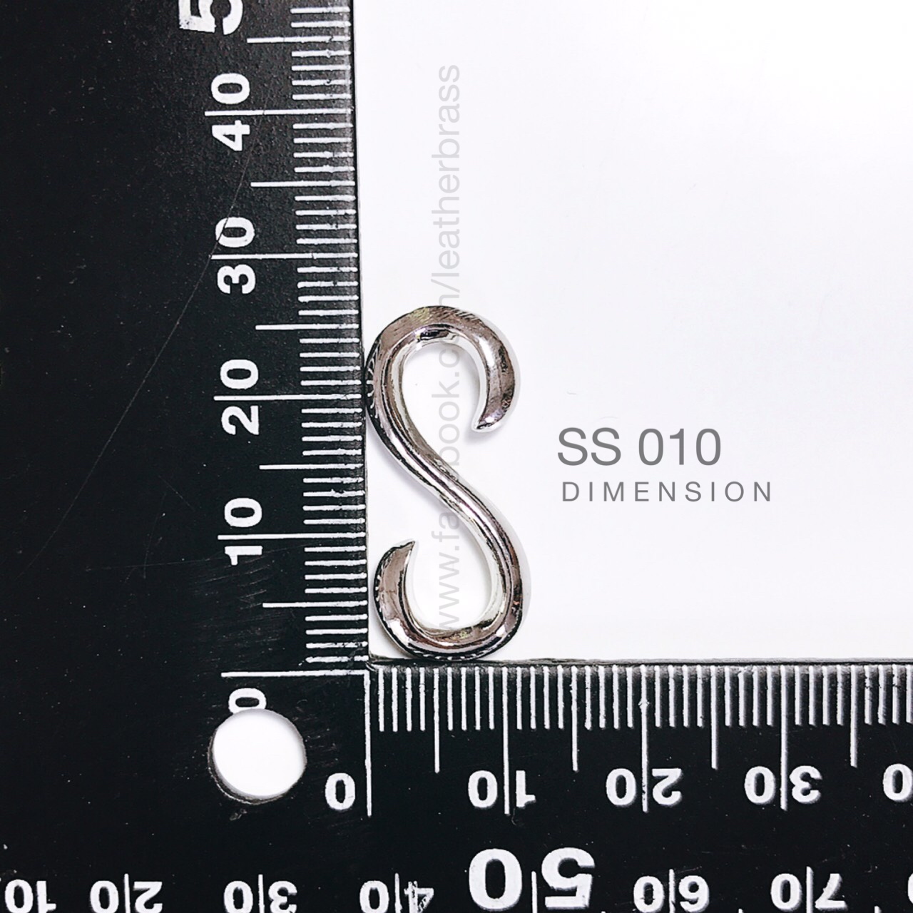 SS010 ตะขอเอส ตะขอสร้อยข้อมือ อะไหล่เครืองประดับ อะไหล่สเตนเลส leatherbrass**ราคาต่อชิ้น**