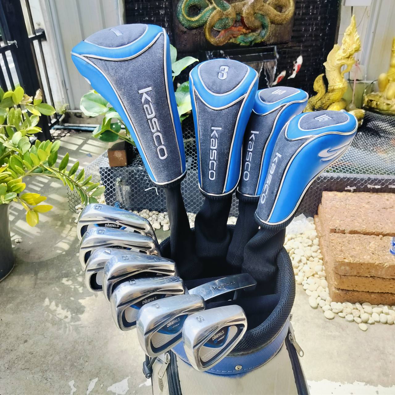 FULLSET KASCO DIMPLAS G-FOUR ชุดไม้กอล์ฟครบเซ็ตยอดนิยมสูงสุด ด้วยคุณภาพมาตรฐานสูง แบรนด์ญี่ปุ่น หัวไม้ได้ถึง 4 หัว หน้าเด้งตีไกล ไม้กอล์ฟพรีเมี่ยมมือสอง ของแท้ By NakaraLuxurious