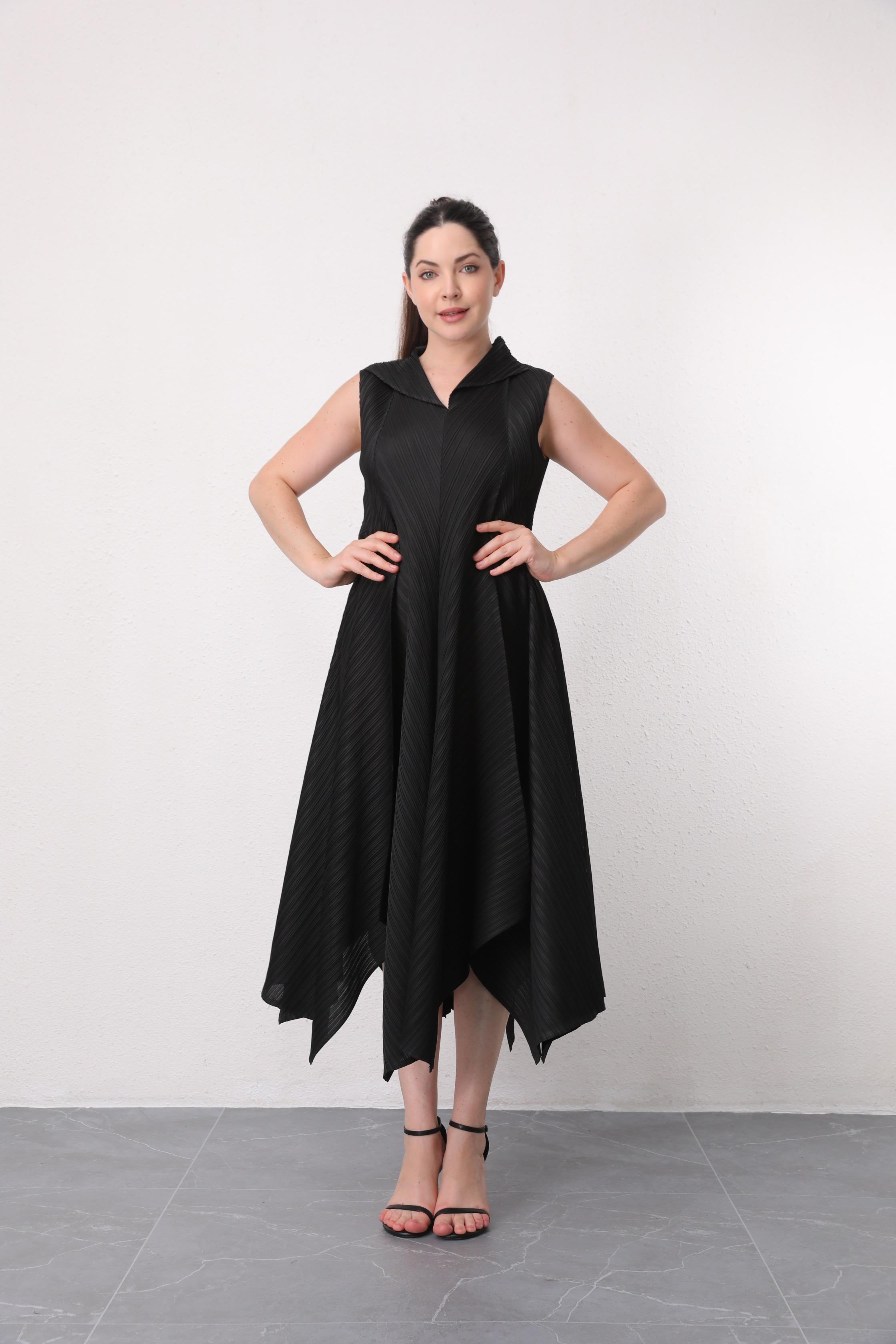 2MUAY รุ่น GA92141เดรสอัดพลีท SLEEVELESS ASYMMETRIC PLEATED DRESS 5 สี FREE SIZE