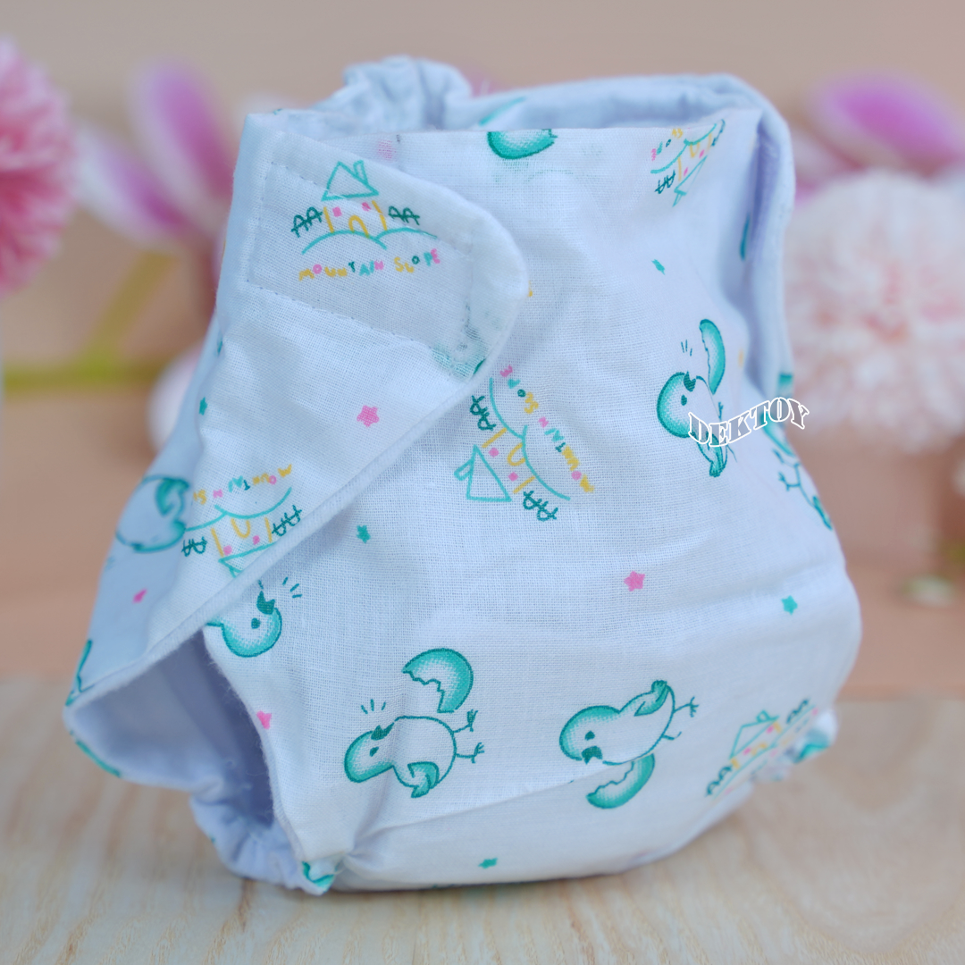 Gold Baby กางเกงผ้าอ้อมสาลูเป้าหนาขาจั๊มซักได้แพ็ค 12 ผืน