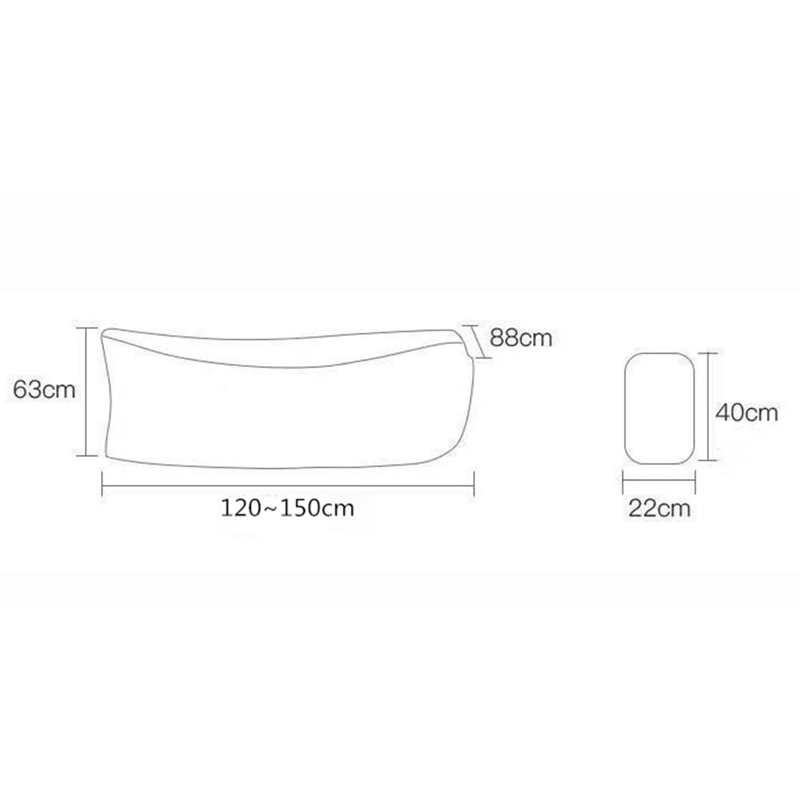 โซฟาลมชายหาด โซฟาเป่าลม ที่นอนเป่าลม ขนาดพกพา พับเก็บได้ มีกระเป๋าพร้อมสายสะพาบ มีให้เลือกหลายสี