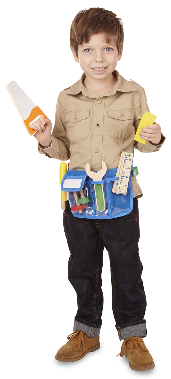 ชุดกระเป๋าเครื่องมือช่างแบบพกพา ส่งเสริมทักษะในเรื่องการนับ การเรียงลำดับ Deluxe Tool Belt Set Melissa&Doug, ของเล่นเสริมพัฒนาการ, ของเล่น