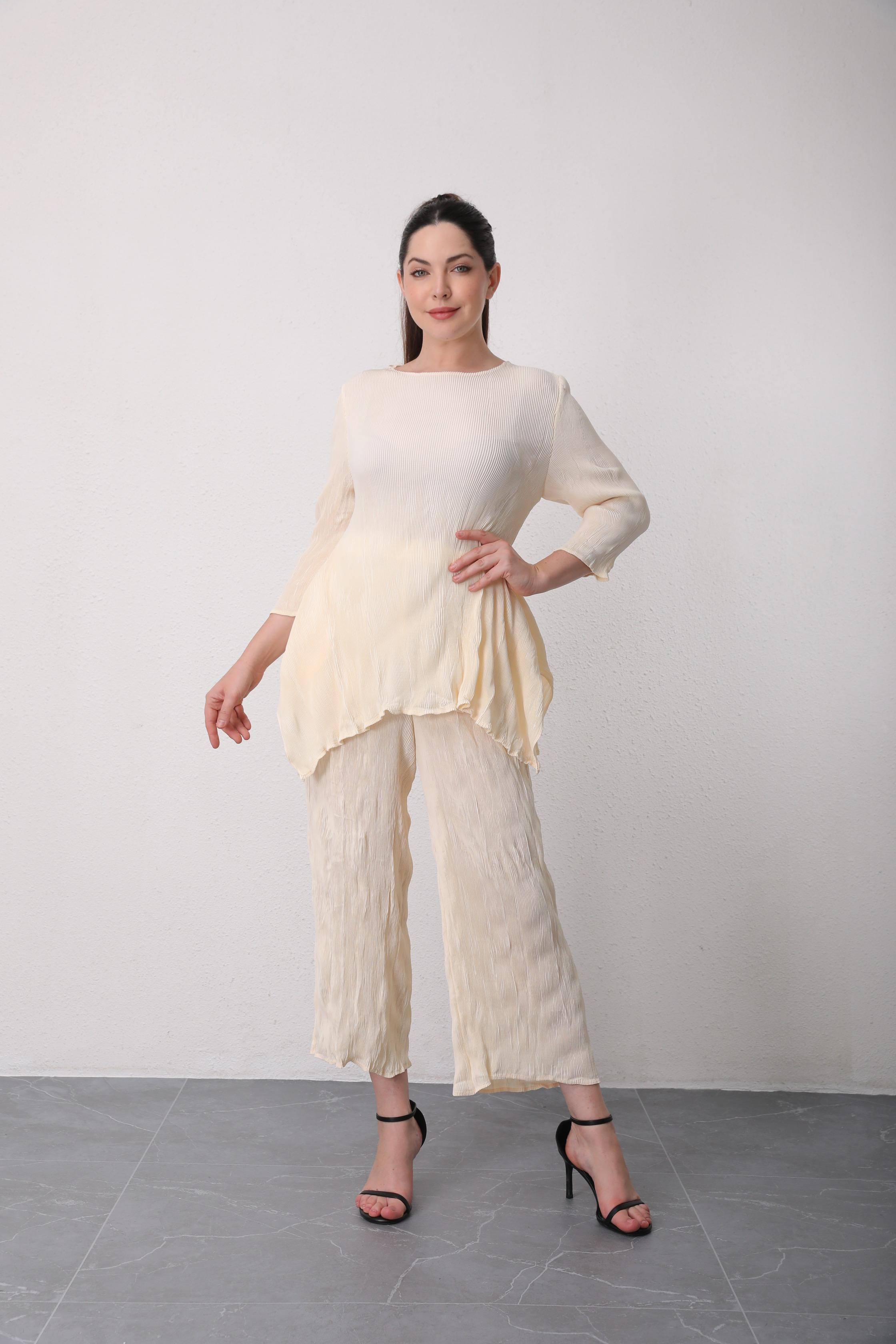 2MUAY รุ่น GA67853T / GA67853P CRINKLE PLEATED SET 6 สี FREE SIZE