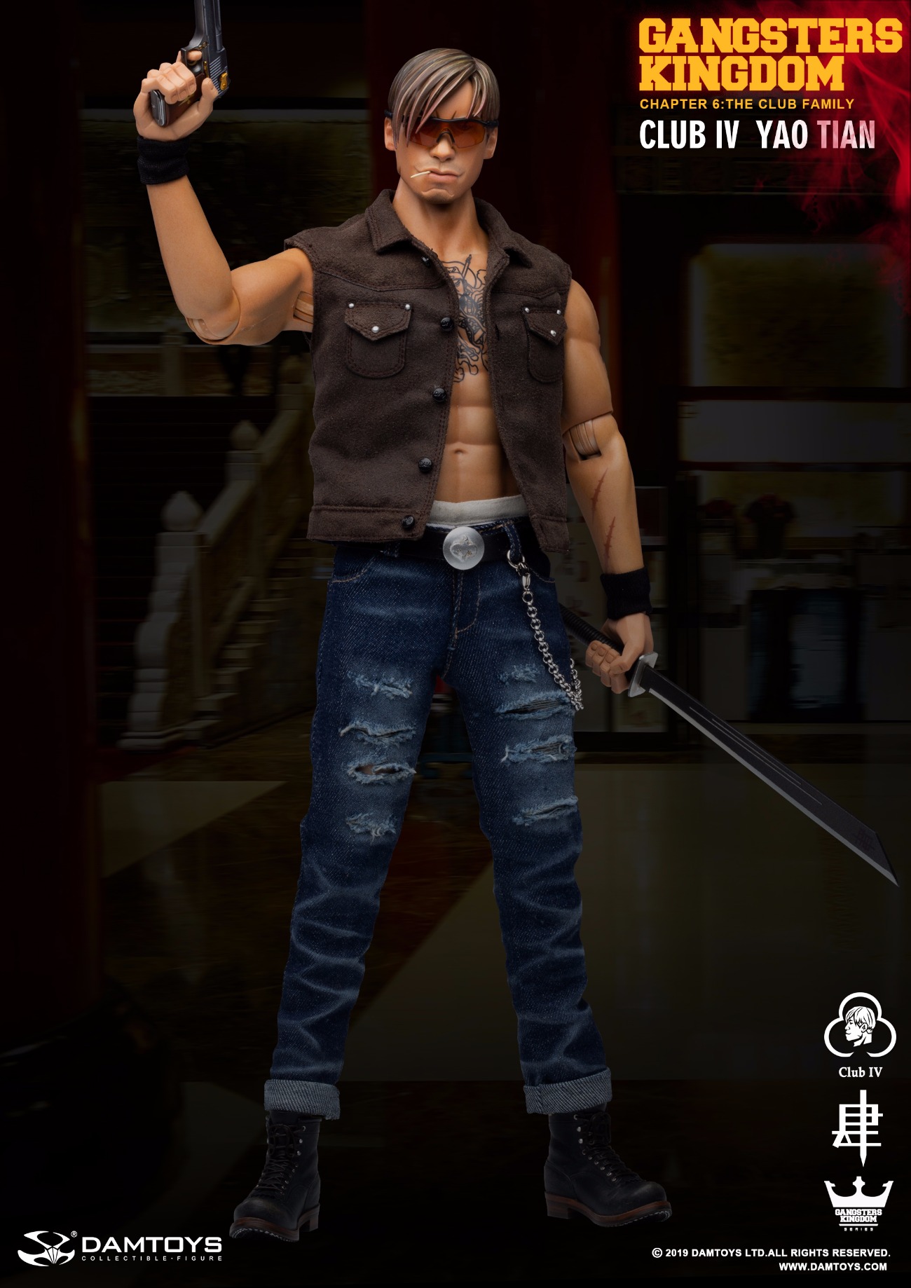 [สั่งจอง]DAMTOYS GK019A &TABERNACLE GK019B 1/6 Gangsters Kingdom Club 4 YaoTian