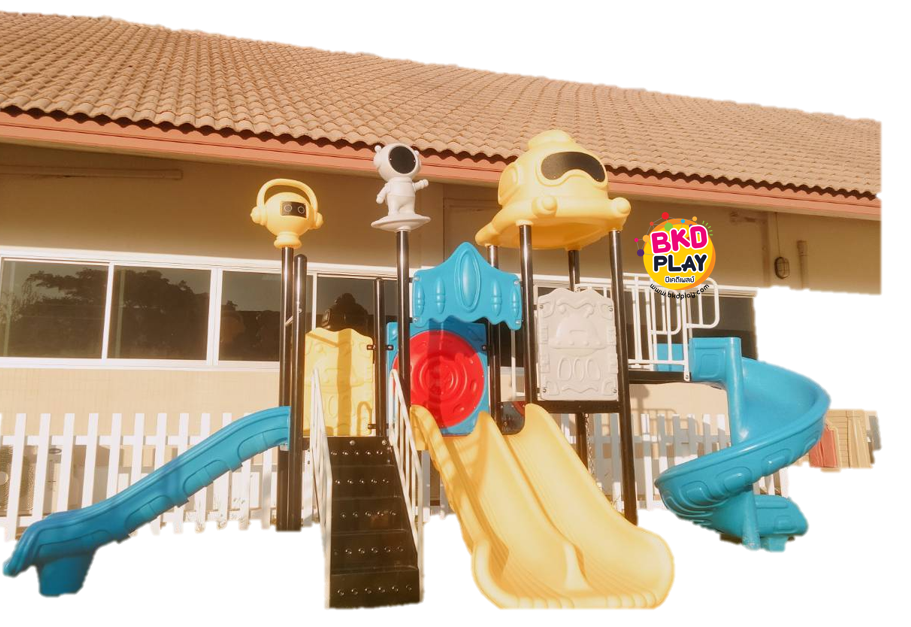 เครื่องเล่นสนามกลางแจ้ง,ชุดการ์ตูนท่องโลก สไลเดอร์ใหญ่, ของเล่น,ครุภัณฑ์สนามเด็กเล่น, สพฐ,โครงการโรงเรียนประชารัฐ ทำงบประมาณ70,000 บาท