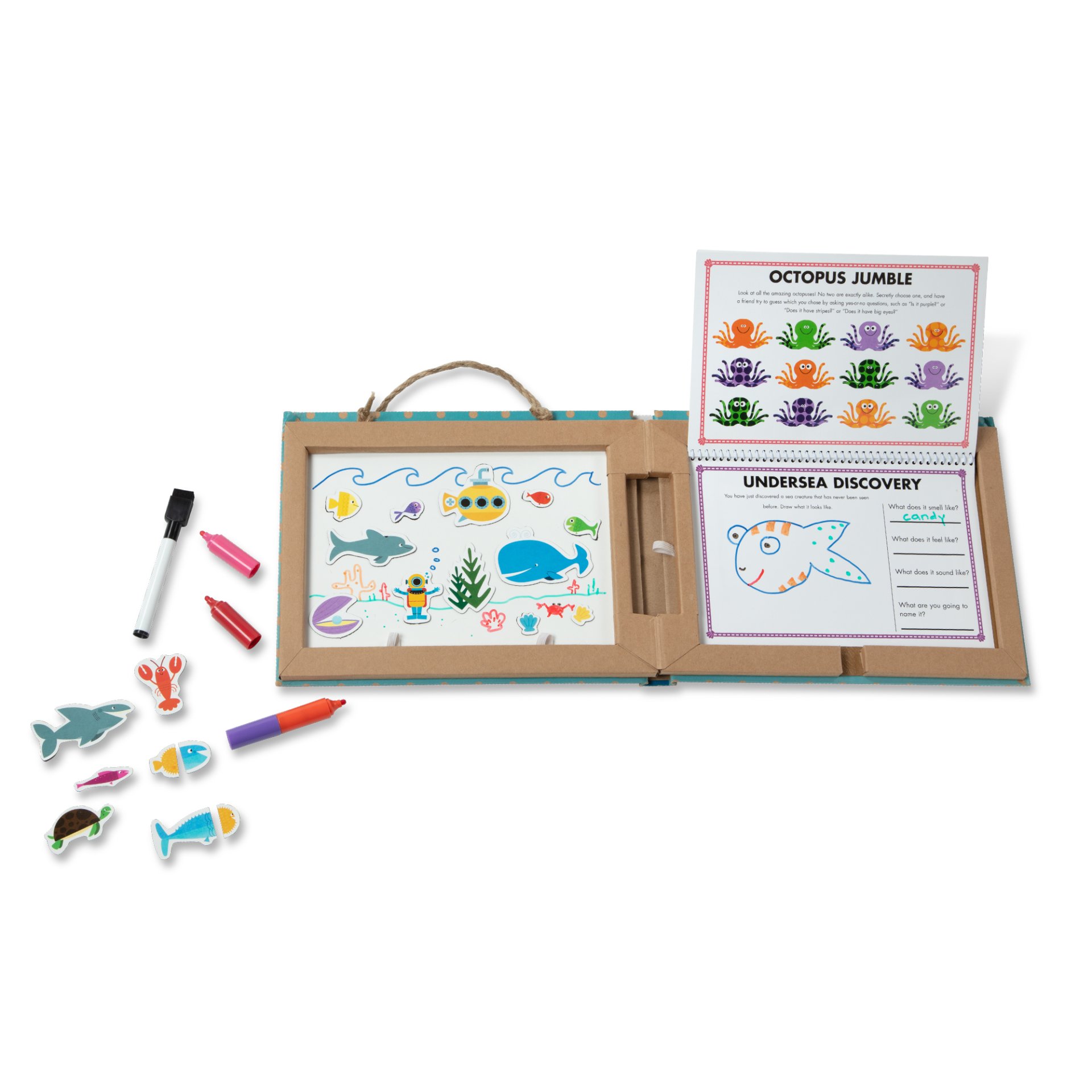 ชุดครีเอทและวาดเขียนรียูส รุ่นทะเล Melissa & Doug Play, Draw, Create Reusable Drawing & Magnet Kit Ocean