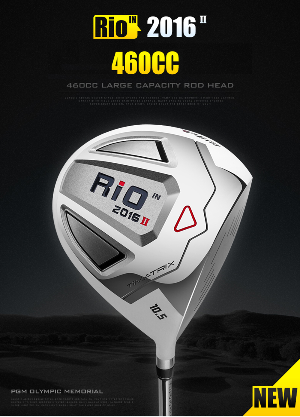 ไม้กอล์ฟ Driver PGM RIO2016 II รหัส MG014 หัวไม้ 1 ขนาด 460 CC.