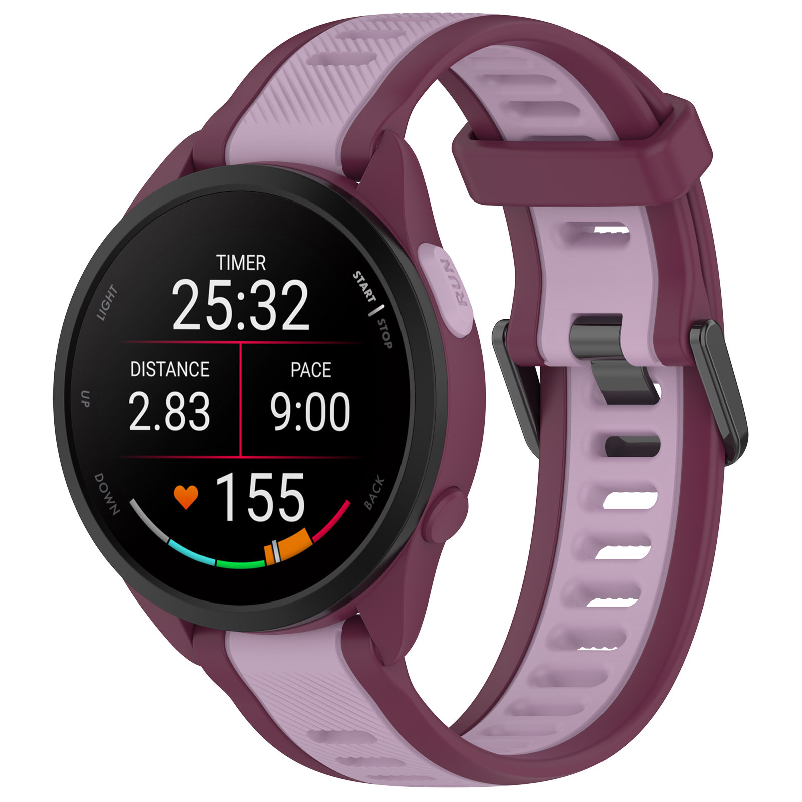 Shopdodi BS165 สายนาฬิกา 20mm ยางซิลิโคน Garmin Forerunner 165/ Samsung Galaxy watch7 Straps
