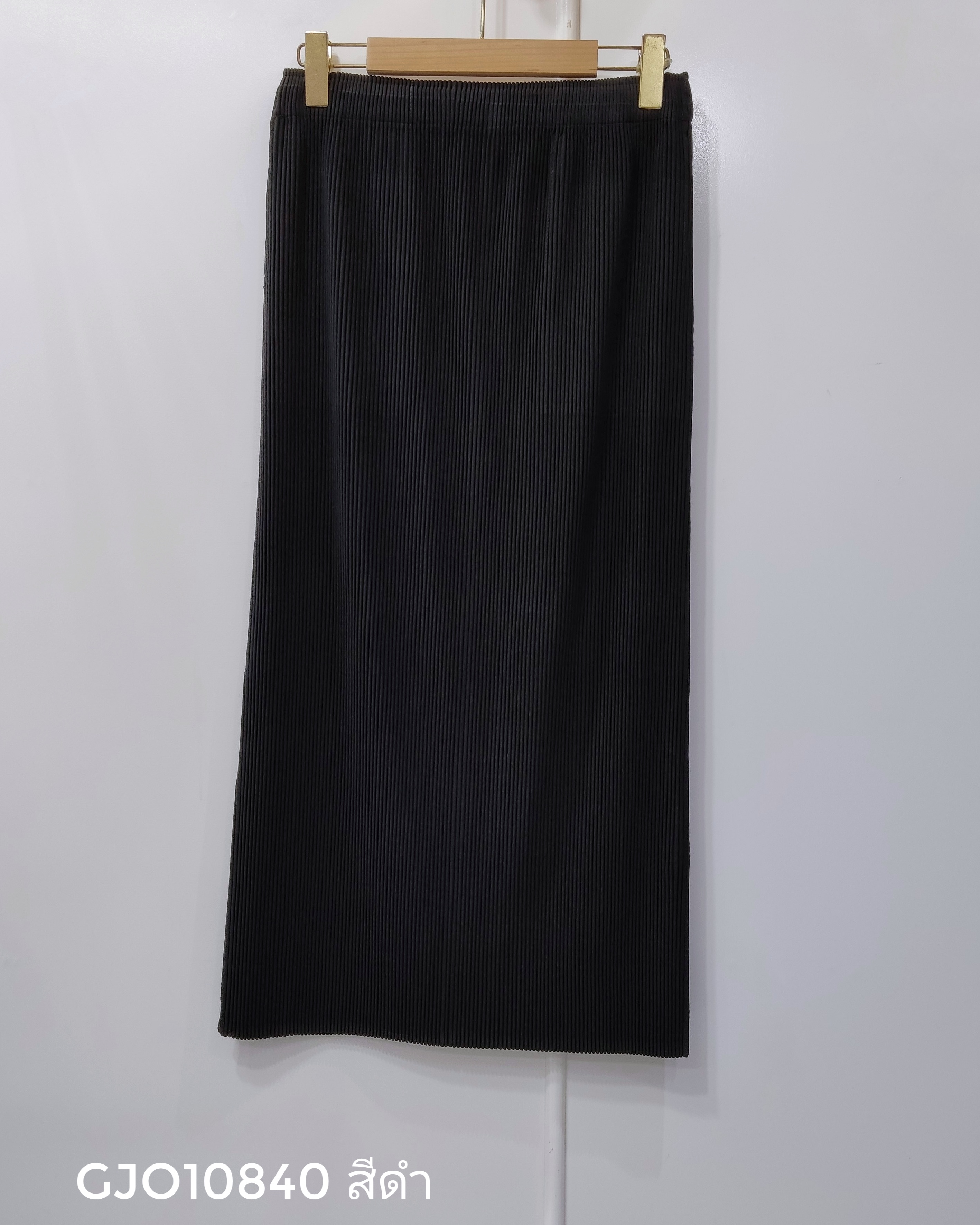 ยาว 33.5 นิ้ว 2MUAY รุ่น GJO10840 กระโปรงอัดพลีท THICK PENCIL PLEATED SKIRT 4 สี FREE SIZE