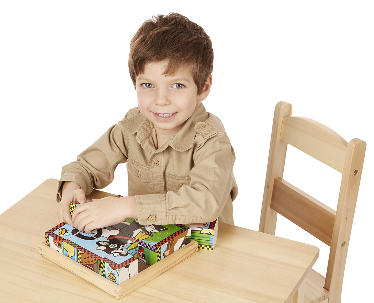 ชุดพัซเซิลลูกบาศก์ รุ่นฟาร์ม 16ชิ้น เสริมการเรียนรู้สิ่งรอบตัว การคิดแก้ปัญหา และ การมีสมาธิ Cube Puzzle Farm Melissa&Doug, ของเล่นเสริมพัฒนาการ, ของเล่น