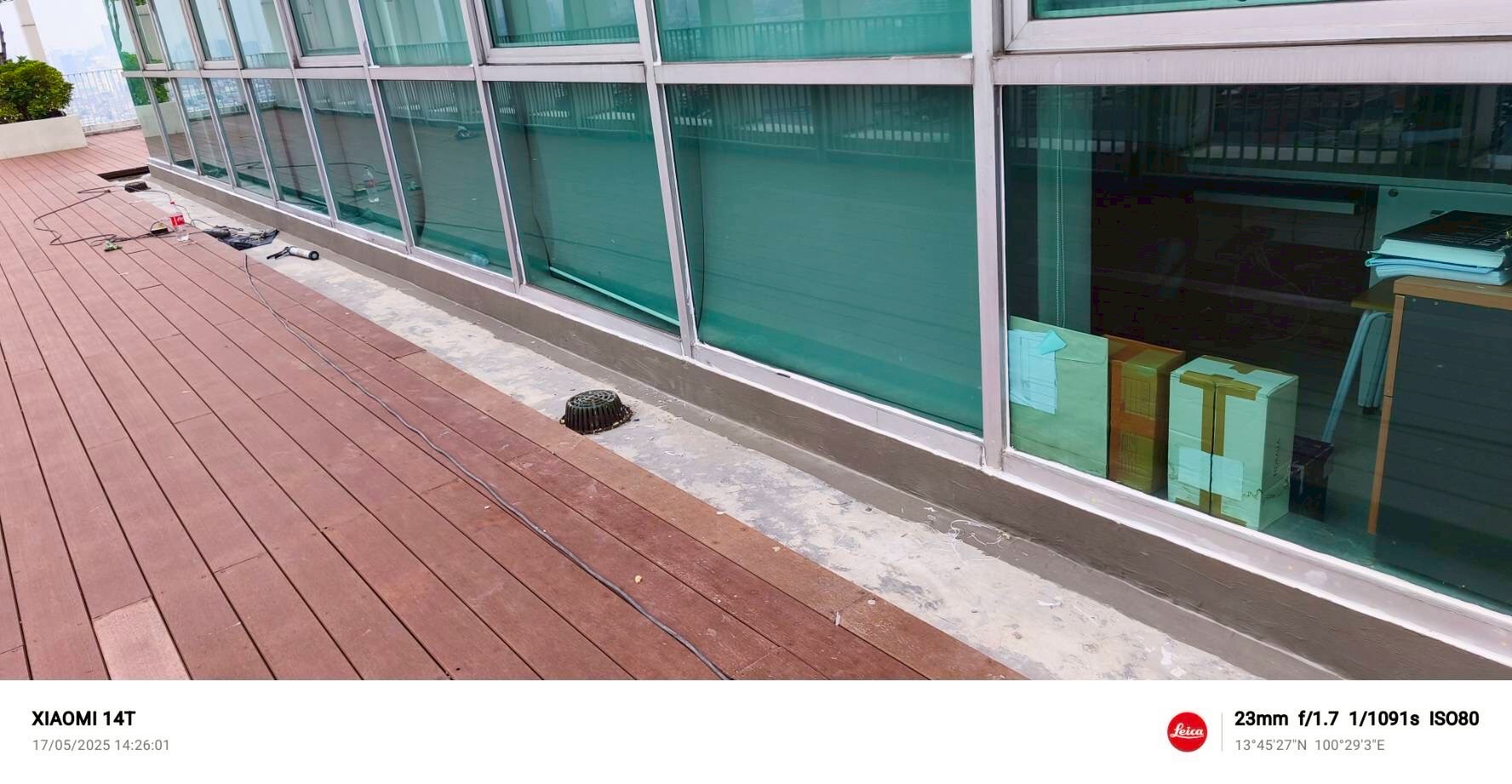 งานแก้ไขน้ำรั่วซึม อาคารนวมิน ชั้น 26 รพ.ศิริราช