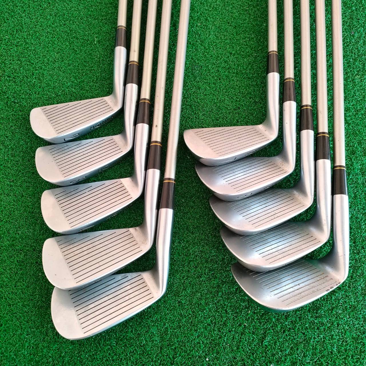 ชุดเหล็ก HONMA PP-117 STFF-MODEL มีเหล็ก 2 - 11 ชุดใหญ่สุดๆ 10 ชิ้น ก้าน BORON NEW-VIO FLEX S-2 สุดยอดวัสดุแห่งความพรีเมี่ยม FORGED ระดับสูงของญี่ป่น ใบสวยมาก สภาพสวยมาก ราคานี้ไม่มีอีกแล้ว!!!