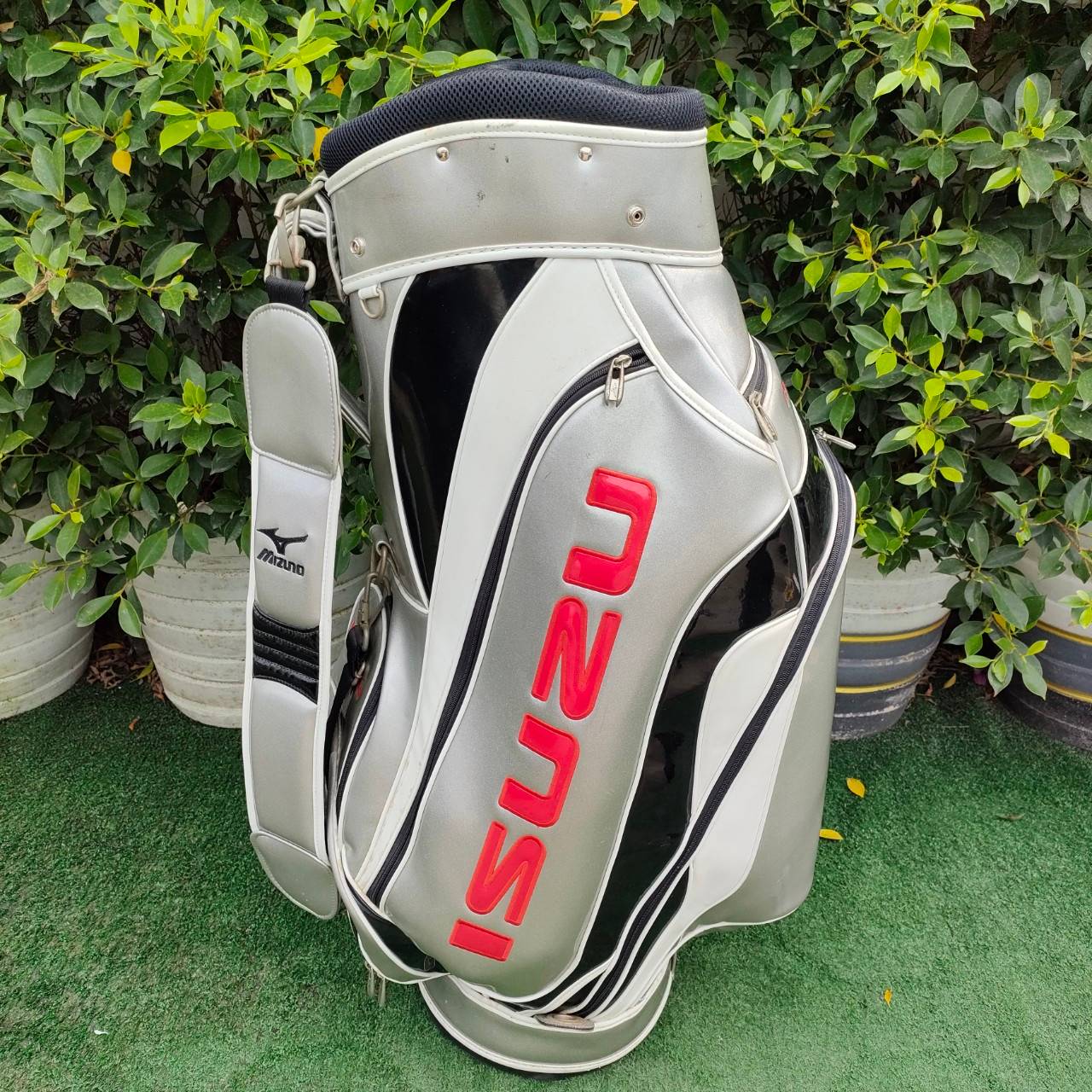 ถุงกอล์ฟ MIZUNO ISUZU มือสอง ถุง MIZUNO TOUR ใบใหญ่ สวยมากๆ 9 นิ้ว หนังแก้ว