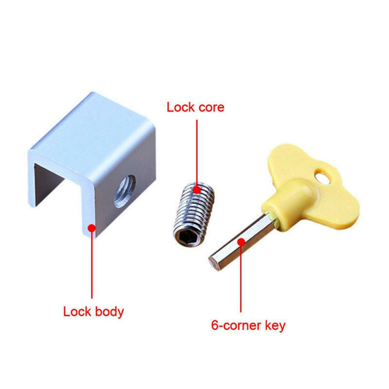 ตัวล็อครางเลื่อนหน้าต่าง ขนาด 16mm มี2แบบ เล็ก/ใหญ่ ตัวล็อคหน้าต่าง ใช้งานง่าย วัสดุคุณภาพดี แข็งแรง ทนทาน