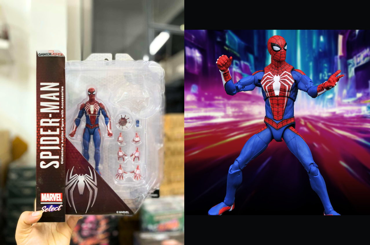 [พร้อมส่ง] Diamond select toys 7" : SPIDER MAN PS4 Advanced Suit [Reissue]