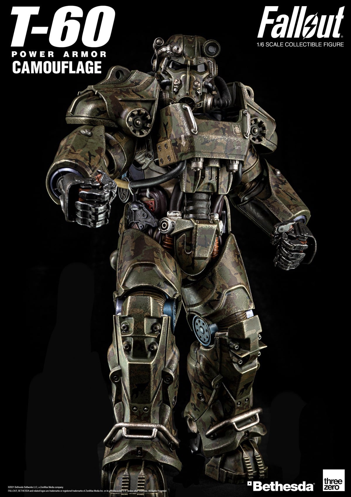 [สั่งจอง]ThreeZero 3Z0178 1/6 : Fallout - T‐60 Camouflage Power Armor