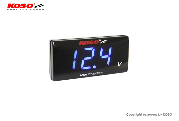 วัดโวลท์ Koso Digital Meter Super Slim Style Volt Meter Blue