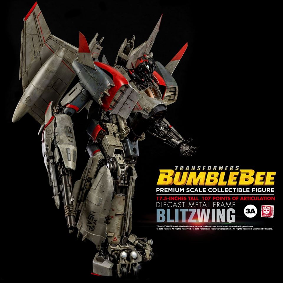 [สั่งจอง]Hasbro x 3 a: 17.5 " blitzwing transformers bumblebee ระดับพรีเมี่ยมสเกลสำหรับหุ่นสะสม