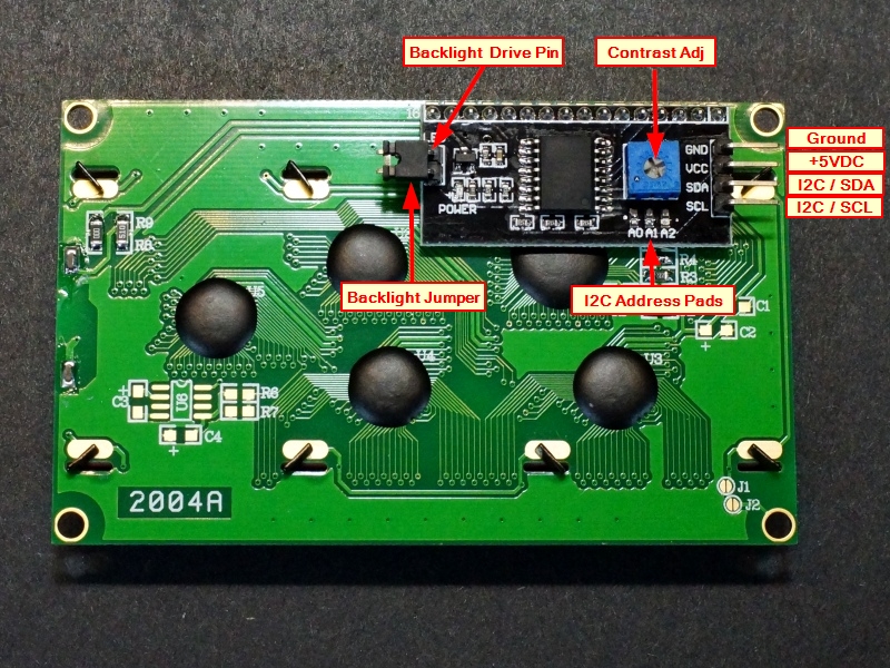 จอ LCD2004 สีฟ้า แบบ I2C ใช้สายข้อมูลเพียง 2 เส้น