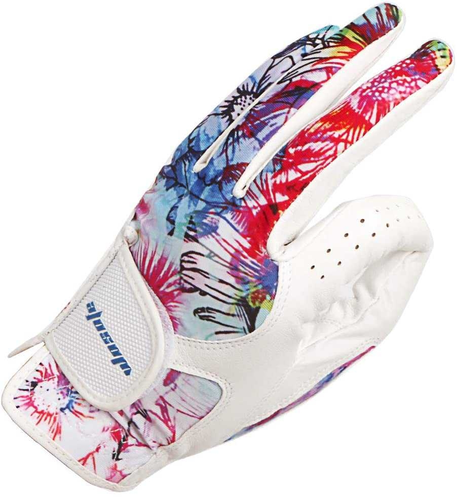WOSOFE Women Golf Gloves Sheepskin Non Slip Model 9HL ถุงมือกอล์ฟผู้หญิง หนังแกะสุดนุ่ม และยืดหยุ่น ระบายอากาศได้ดี ไม่อับชื้น ไม่ลื่น หนึบมือมาก ( 1 pair. )
