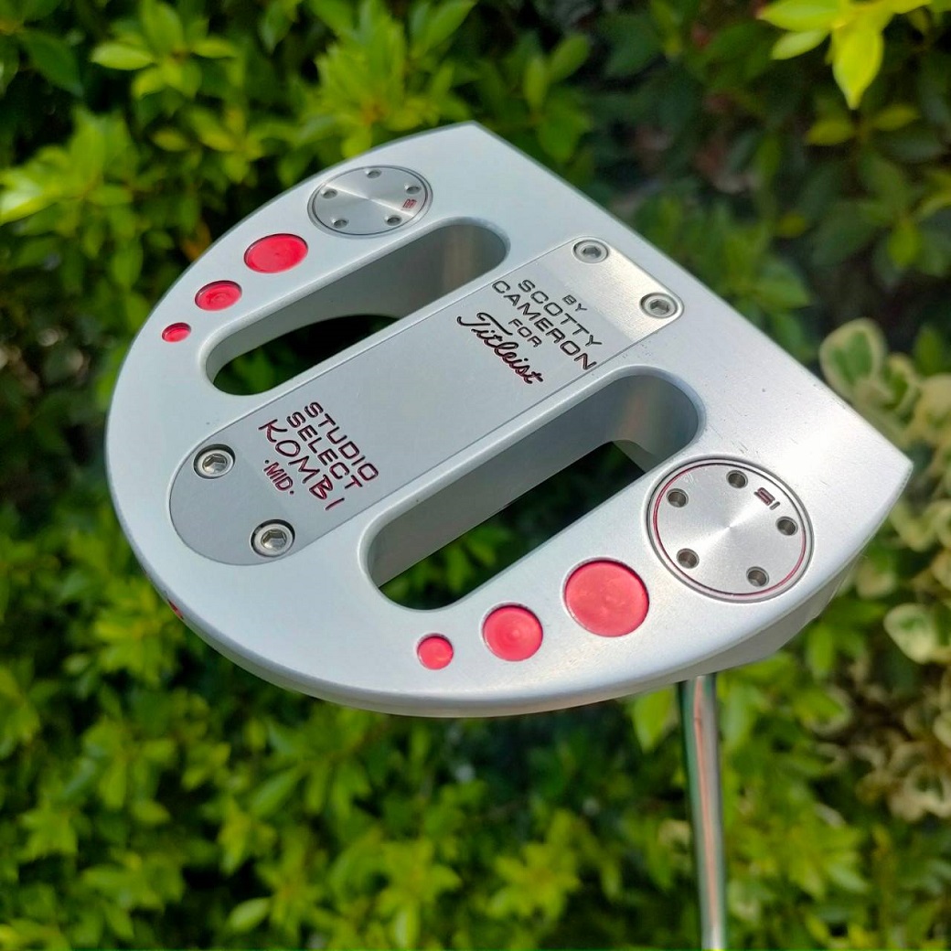 PUTTER SCOTTY CAMERON STUDIO SELECT KOMBI MID เส้นเล็งสีแดงรูปตัว T มีคอนทราสต์สูง HIGH M.O.I.