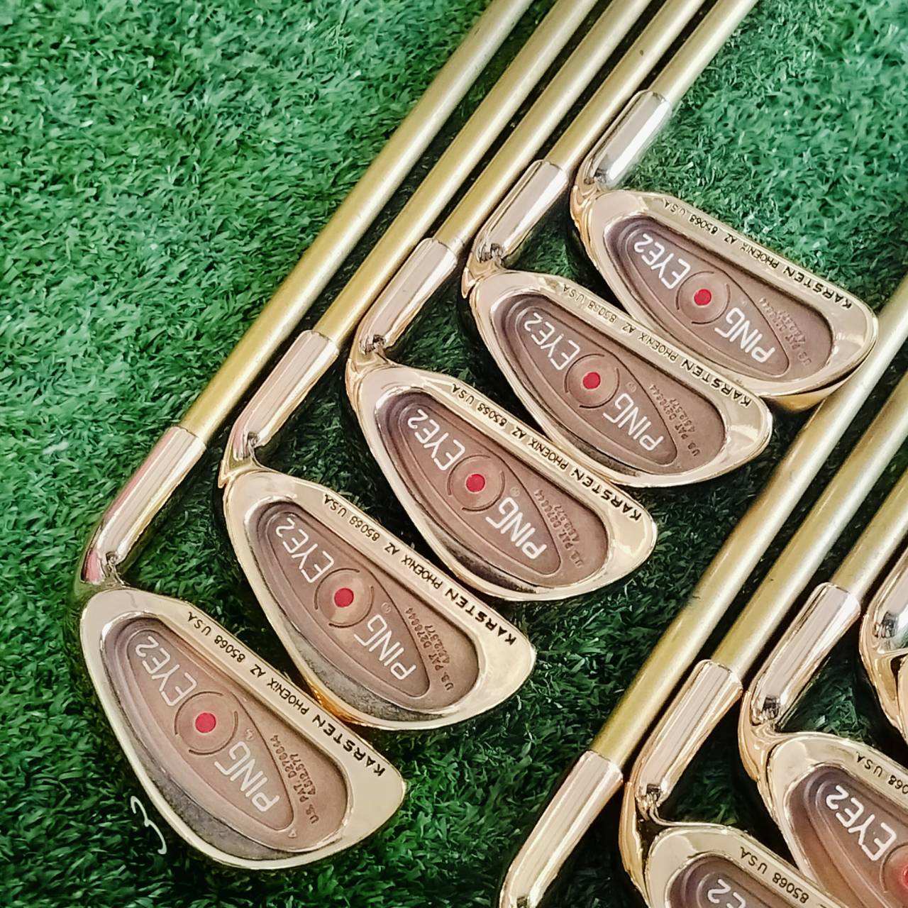 ชุดเหล็ก PING EYE2 ทองแดง!!! BECU BERYLLIUM COPPER ขัดให้แล้ว สวยจัดๆๆ ตอนราคาแพงมากๆ และหายากมากค่ะ ไม้กอล์ฟพรีเมี่ยมมือสอง ของแท้ By NakaraLuxurious