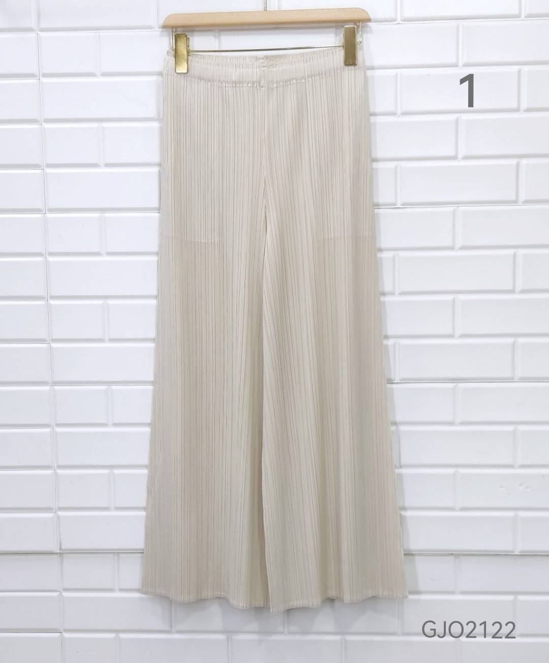 ปรับราคาลง20%!! ยาว 35.5นิ้ว!! 2MUAY รุ่น GJO2122 กางเกงผู้หญิง กางเกงพลีทคุณภาพ 6สี FREE SIZE LOOSE STRAIGHT PLEATED PANTS