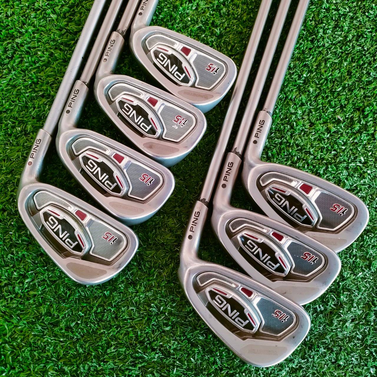 🏌️ ชุดเหล็ก PING i15 หน้าโหดมาก!!! ก้าน PROVERB-CB LIGHT FLEX R มีเหล็ก 4 - 9 เเละ W เป็นชุดเหล็กหน้า MILLED ทุกชิ้น ตีติดสปินทุกเหล็ก!! ไม้กอล์ฟมือสอง ของแท้ BY NakaraLuxurious