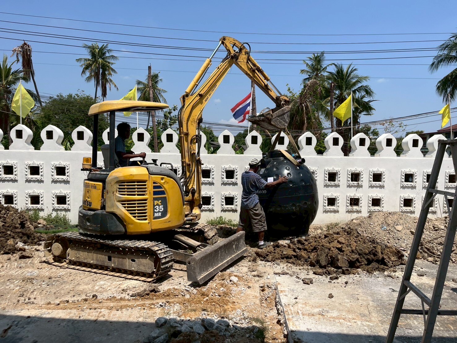 งานสร้างห้องน้ำ วัดบางแพรก จ.นนทบุรี