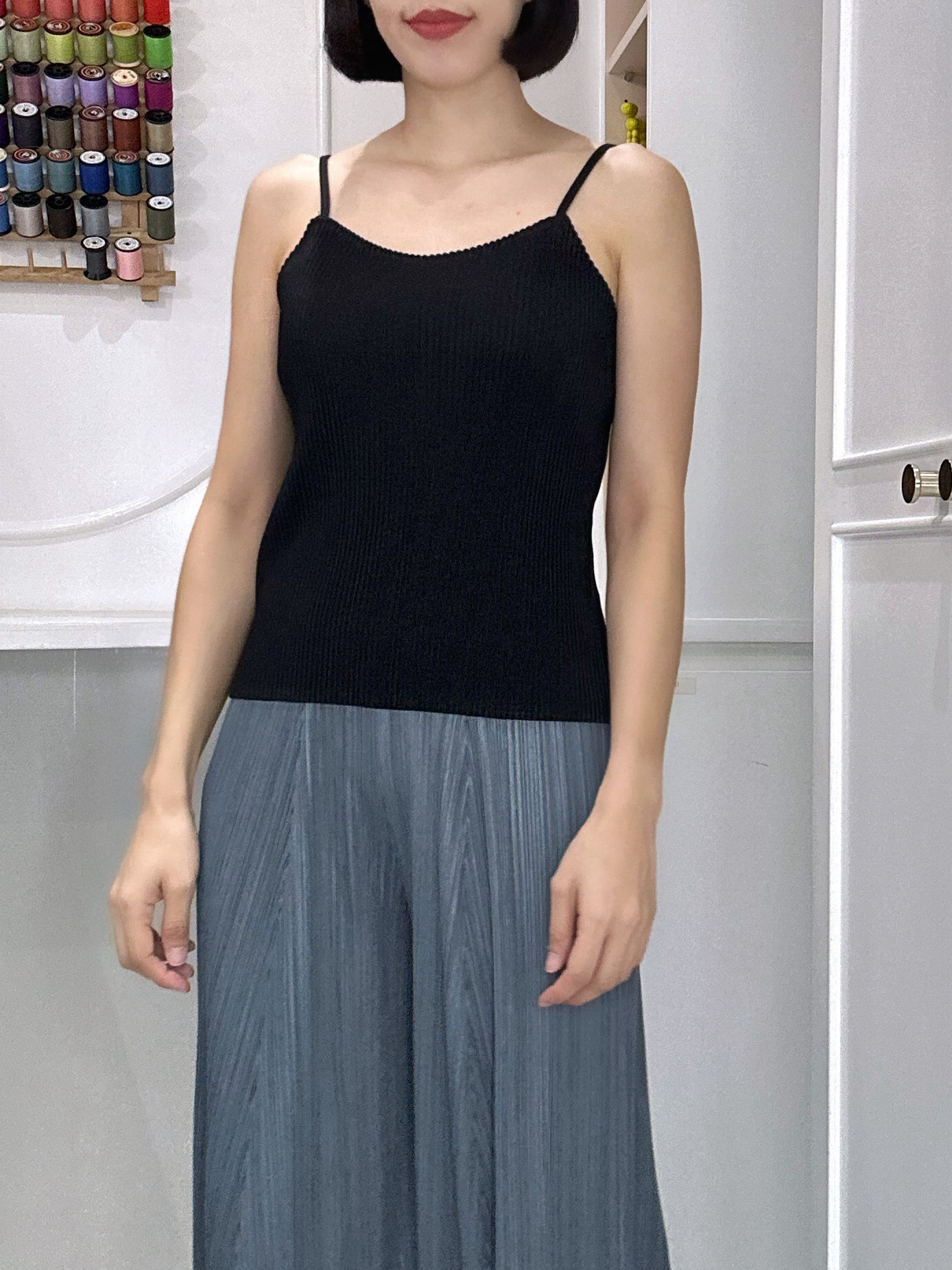 ปรับราคาลง20%!! 2MUAY BASIC รุ่น GJO1290 เสื้อพลีทคุณภาพ THICK CAMISOLE PLEATED TOP 9 สี FREE SIZE