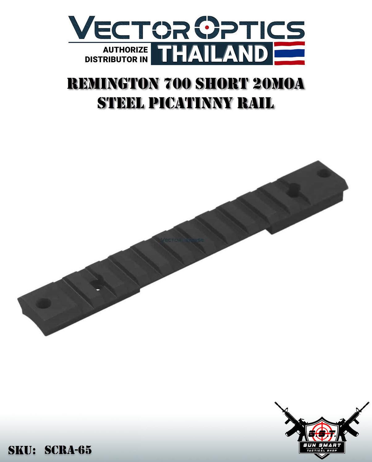 REMINGTON 700 SHORT 20MOA STEEL PICATINNY RAIL